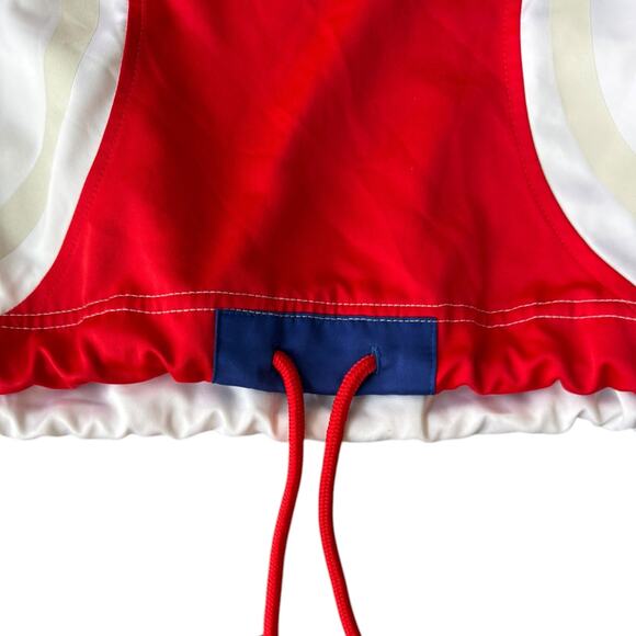 CHAMPION Pullover Warm Up Sweater Jacket Red White Blue Logo Polyester sz XL - Picture 7 of 12